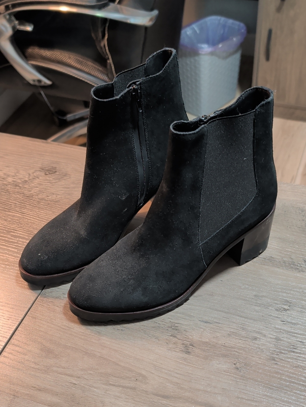 Classic Black Suede Women's Ankle Boots